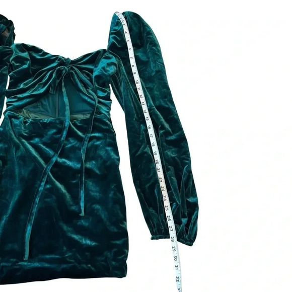 House of CB Abigail Emerald Green Velvet Mini Dress. Size XS. - Picture 16 of 16